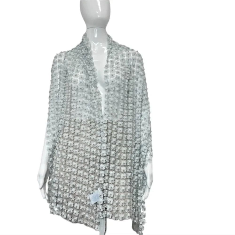 NWT Southern Living Borrowed & Blue Pearl Embellished Shawl Scarf Wrap
